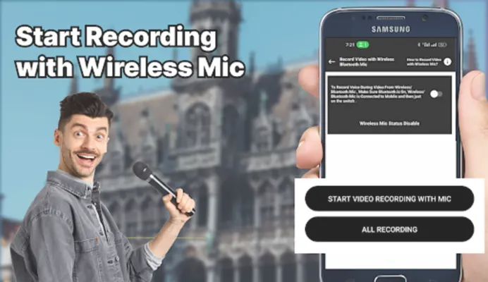 Wireless Mic Video Recording android App screenshot 2